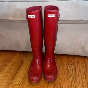Red Hunter Boots